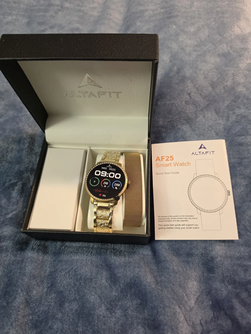 AF25 Women's Gold-Tone Smartwatch with Mesh Band